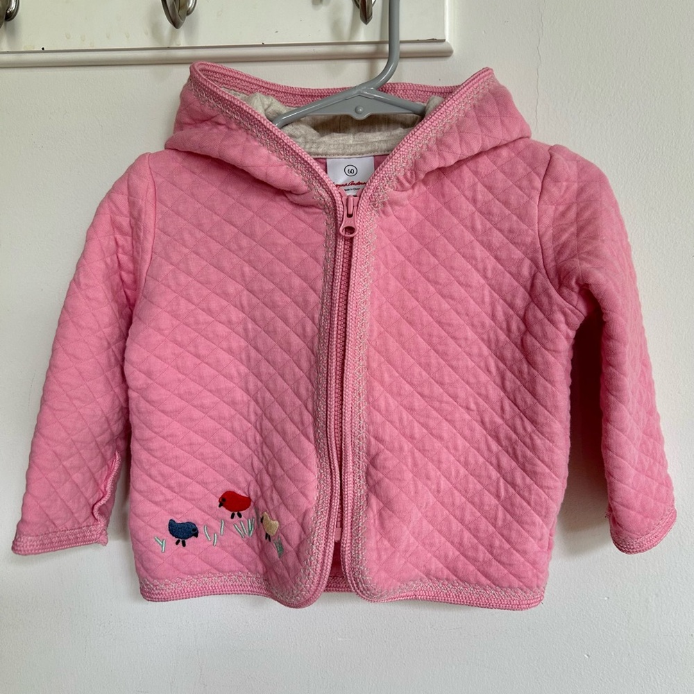SOLD Hanna Andersson Pink Quilted Baby Jacket
